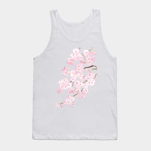 Delicate Pink cherry blossom watercolor 2024 Tank Top